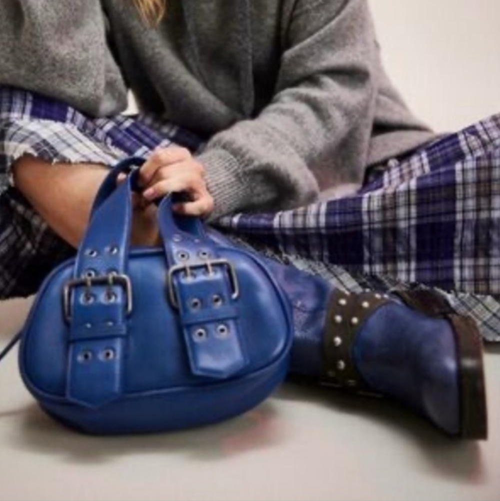 Free People Sheep Leather Say Yes Buckle Bag
